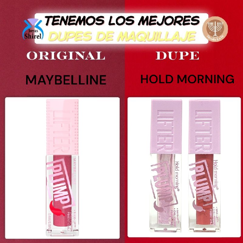 BRILLO LABIAL COLOR INTENSO PARA LABIOS GRANDES HOLD MORNING (DUPE DE MAYBELLINE)