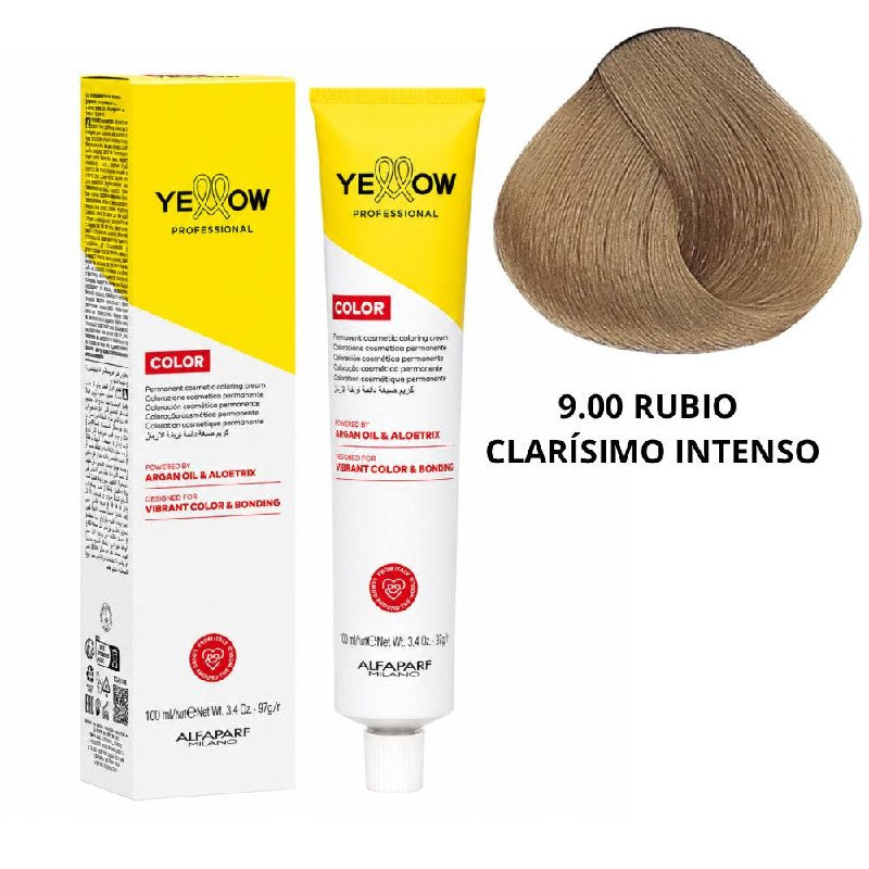 TINTE PERMANENTE PARA EL CABELLO CON ACEITE DE ARGAN Y ALOETRIX TONO 9.00 RUBIO CLARISIMO INTENSO ALFAPARF 100ML