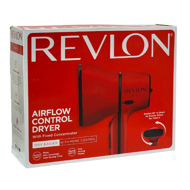 SECADORA PARA EL CABELLO CON CONTROL DE FLUJO DE AIRE EFICIENTE Y SECADO RAPIDO REVLON