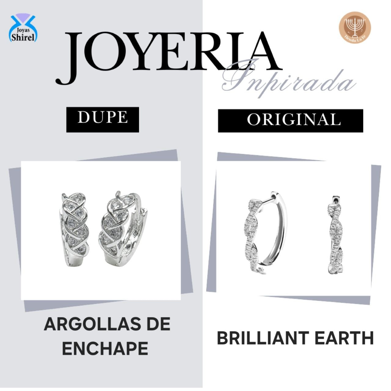 ARGOLLAS DE ENCHAPE PARA DAMA CON DISEÑO TRENZADO CON CIRCONIAS