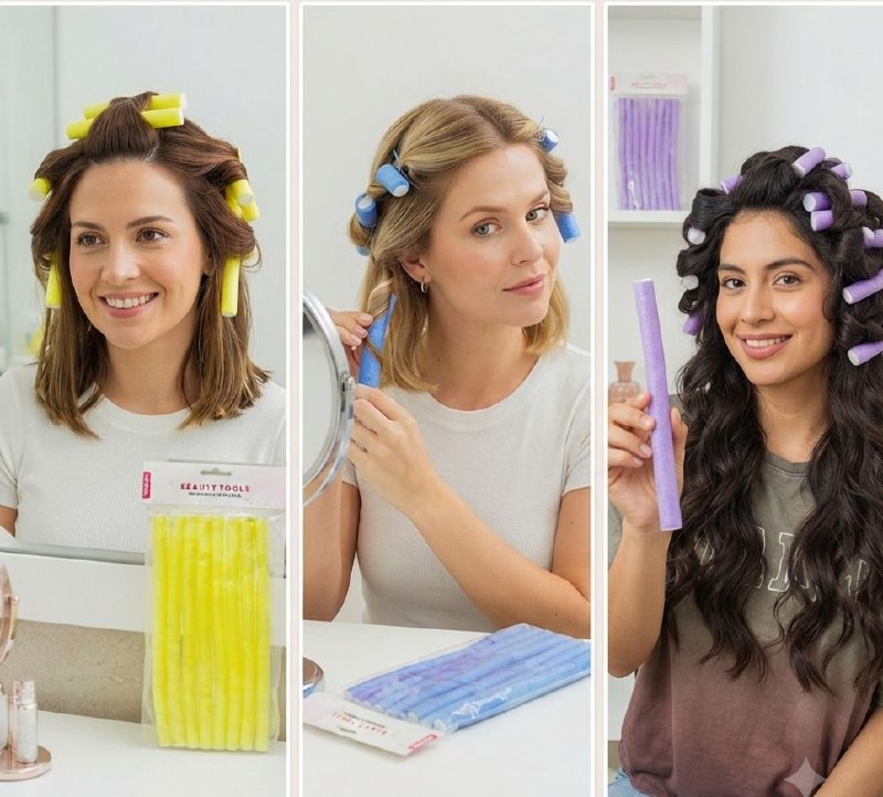 ROLLO PARA EL CABELLO TUBOS FLEXIBLES DE ESPUMA NEVADA