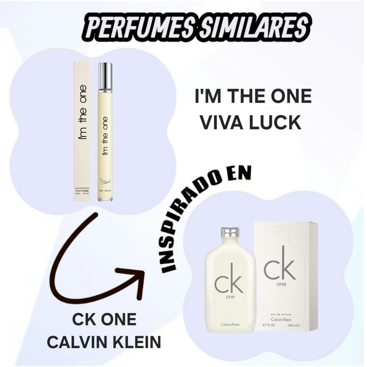 PERFUME DE TUBO I'M THE ONE VIVA LUCK 35ML 1 UND (DUPE CK ONE CALVIN KLEIN)