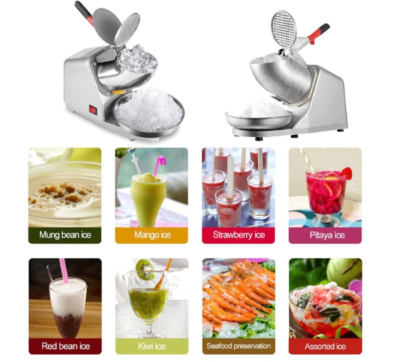 MAQUINA TRITURADORA DE HIELO ELECTRICA AJUSTABLE 300W DE FUERZA SK-777 SOKANY 220W CORRIENTE