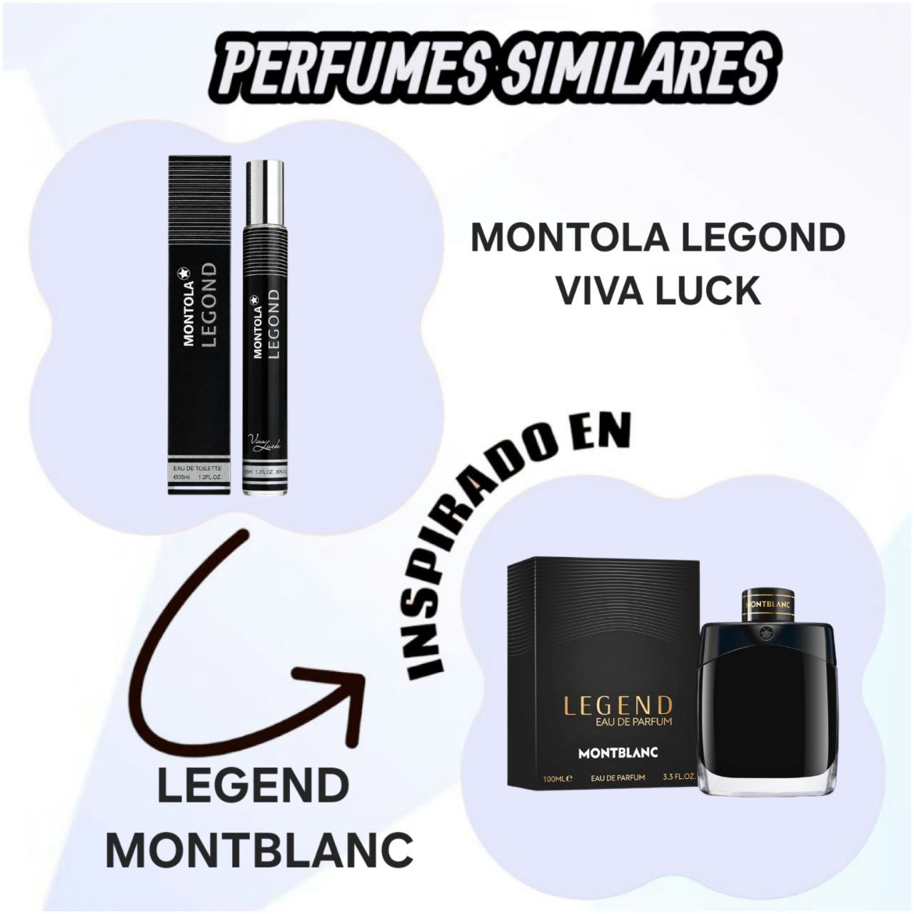 PERFUME DE TUBO MONTOLA LEGOND VIVA LUCK 35ML 1 UND (DUPE LEGEND MONTBLANC)
