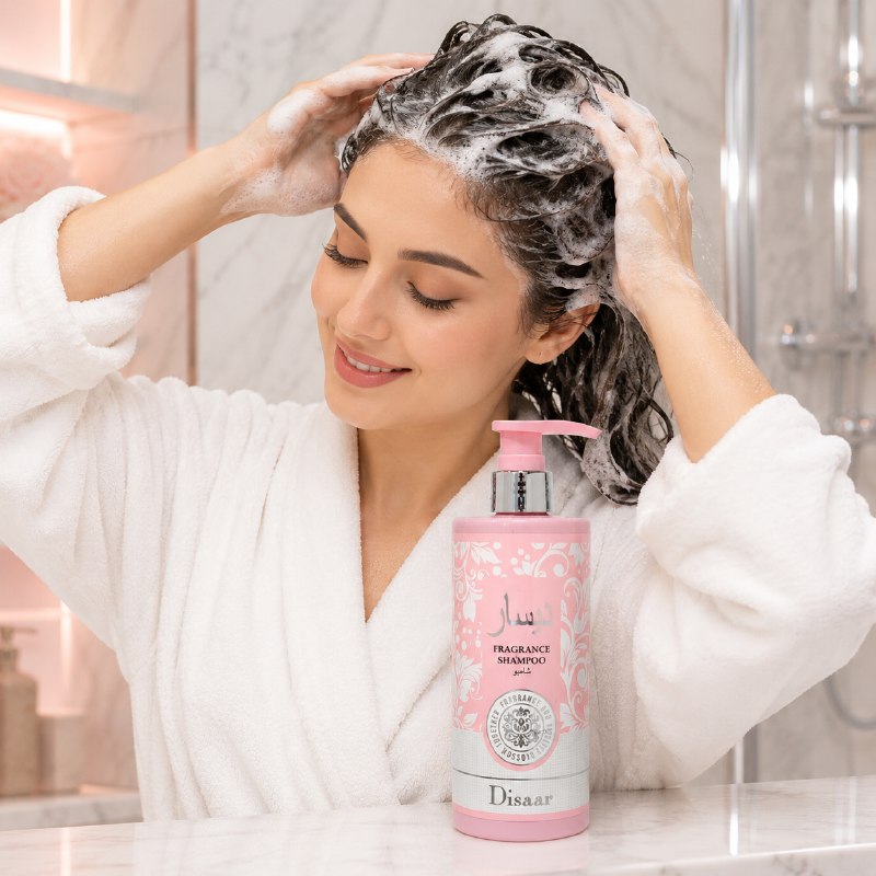 SHAMPOO LIMPIADOR AROAMTICO NUTRITIVO Y FORTALECEDOR DISAAR 300ML (AROMA SIMILAR LATTAFA YARA)