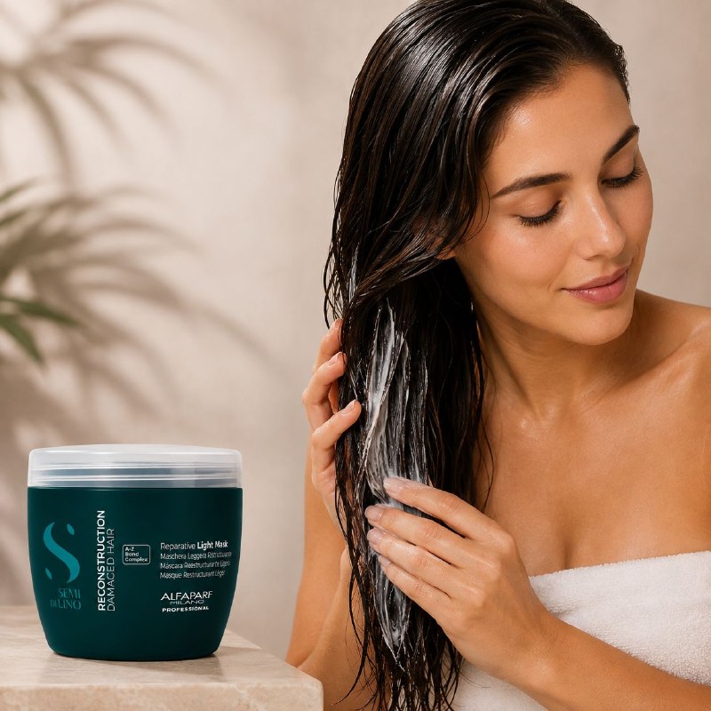 MASCARILLA CAPILAR REPARADORA INTENSIVA PARA CABELLO DAÑADO O PROCESADO CON MEDULA DE BAMBU Y KERATINA ALFAPARF 500ML