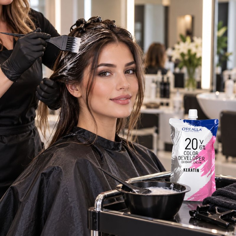 CREMA CAPILAR OXIDANTE REVELADORA PARA TINTE Y DECOLORACION CON KERATINA Y PROVITAMINA B5 ORABELLA 1000ML
