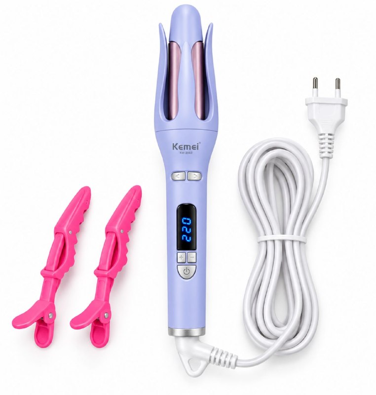 RIZADOR PROFESIONAL DEL CABELLO AUTOMATICO GIRATORIO KEMEI