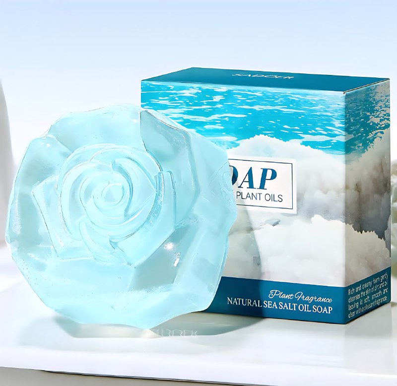 JABON CORPORAL EN BARRA AROMATICO DE ACEITE DE SAL MARINA NATURAL, ESPUMA RICA Y CREMOSA LIMPIA SUAVEMENTE LA PIEL DE LA SUCIEDAD Y GRASA, DEJANDO LA PIEL SUAVE TERSA Y LIMPIA SADOER 100G