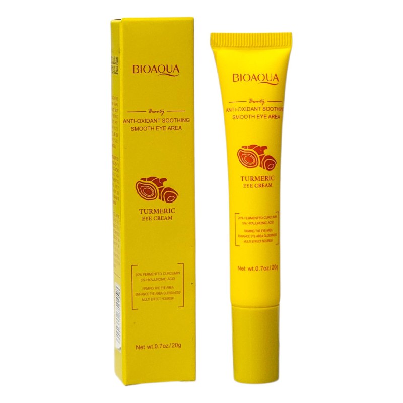 CREMA FACIAL PARA CONTORNO ANTIOXIDANTE DE OJOS DE CURCUMA BIOAQUA 20G