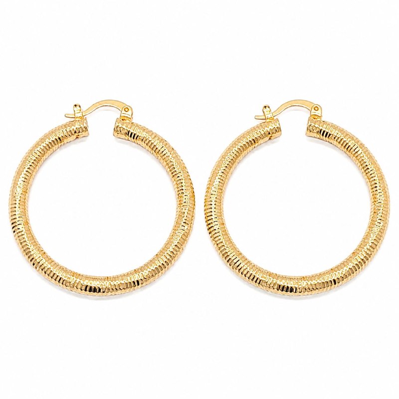 ARGOLLAS DE ENCHAPE PARA DAMA 4CM