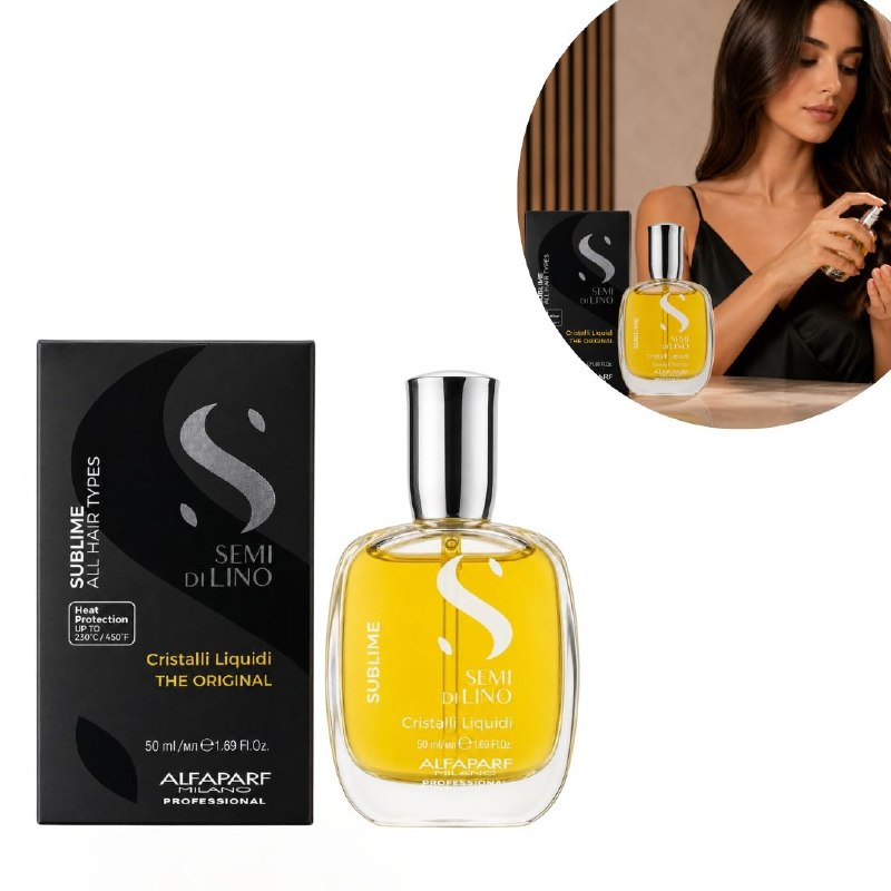 SUERO CAPILAR ILUMINADOR, PROTECTOR TERMICO Y FINALIZADOR DE BRILLO CON ACEITE DE LINAZA ALFAPARF 50ML