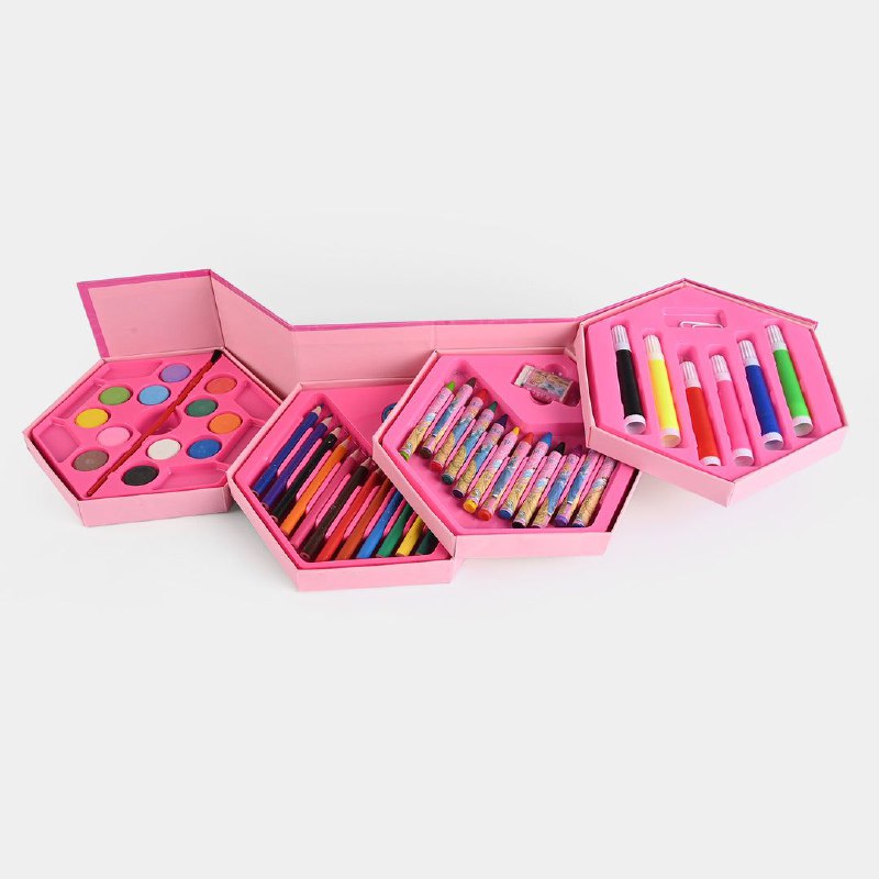 ESTUCHE DE ARTE INFANTIL CON DISEÑO DE PRINCESAS 46PCS