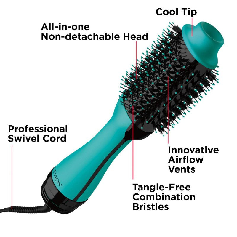 CEPILLO DE AIRE CALIENTE ONE STEP VOLUMIZADOR DE UN PASO, POTENCIA DE UNA SECADORA REVLON