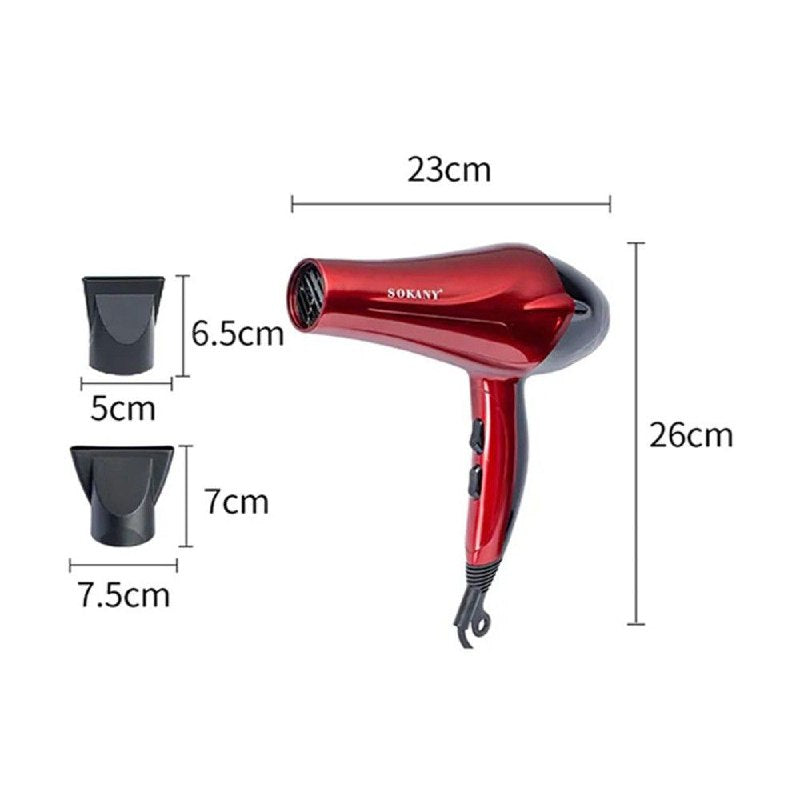 SECADORA DE CABELLO PROFESIONAL SK-2211, 2400W, AIRE FRIO Y CALIENTE SOKANY