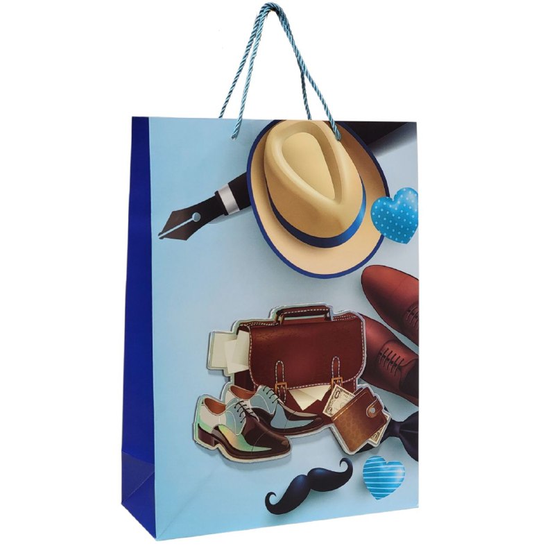 BOLSA DE REGALO PARA HOMBRE GRANDE 30X12X41.5CM