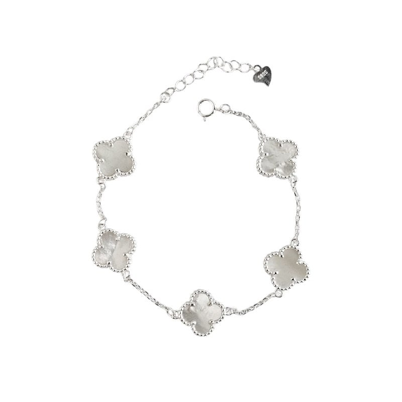 PULSERA FORMA VAN CLEEF DE PLATA 9.25 PESO: 5.9G