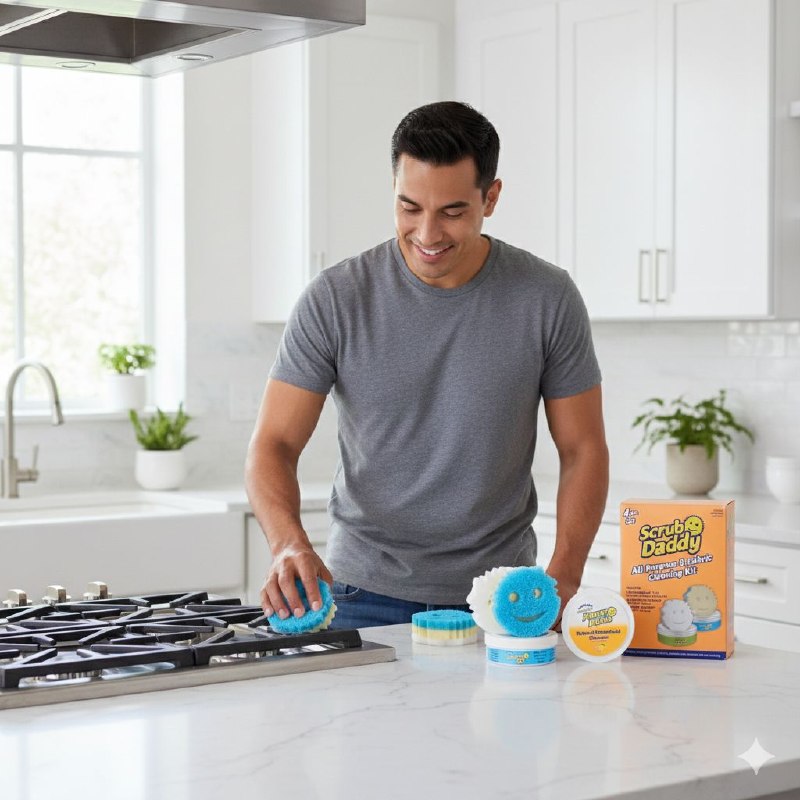 PASTE EN SET DE LIMPIEZA MULTIUSOS PARA TODO USO DE 4 PIEZAS A BASE DE ARCILLA NATURAL SCRUB DADDY 431G