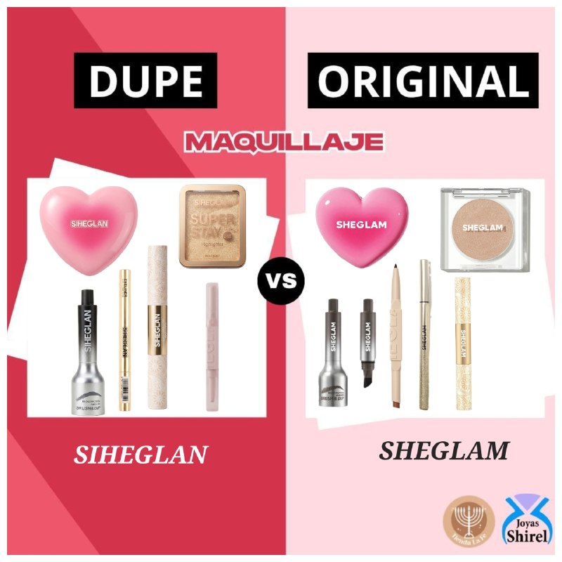 SET DE MAQUILLAJE MULTIFUNCIONAL DE 9PCS SIHEGLAN (DUPE DE SHEGLAM Y MAYBELLINE)