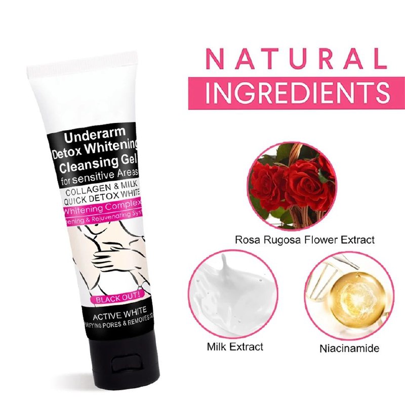 GEL LIMPIADOR Y BLANQUEDOR DESINTOXICANTE PARA AREAS SENSIBLES CON EXTRACTO DE LECHE Y COLAGENO AICHUN BEAUTY 50ML