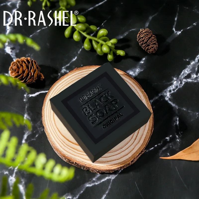 JABON FACIAL NEGRO EN BARRA PURIFICANTE CON COLAGENO Y CARBON ACTIVADO DR RASHEL 100G