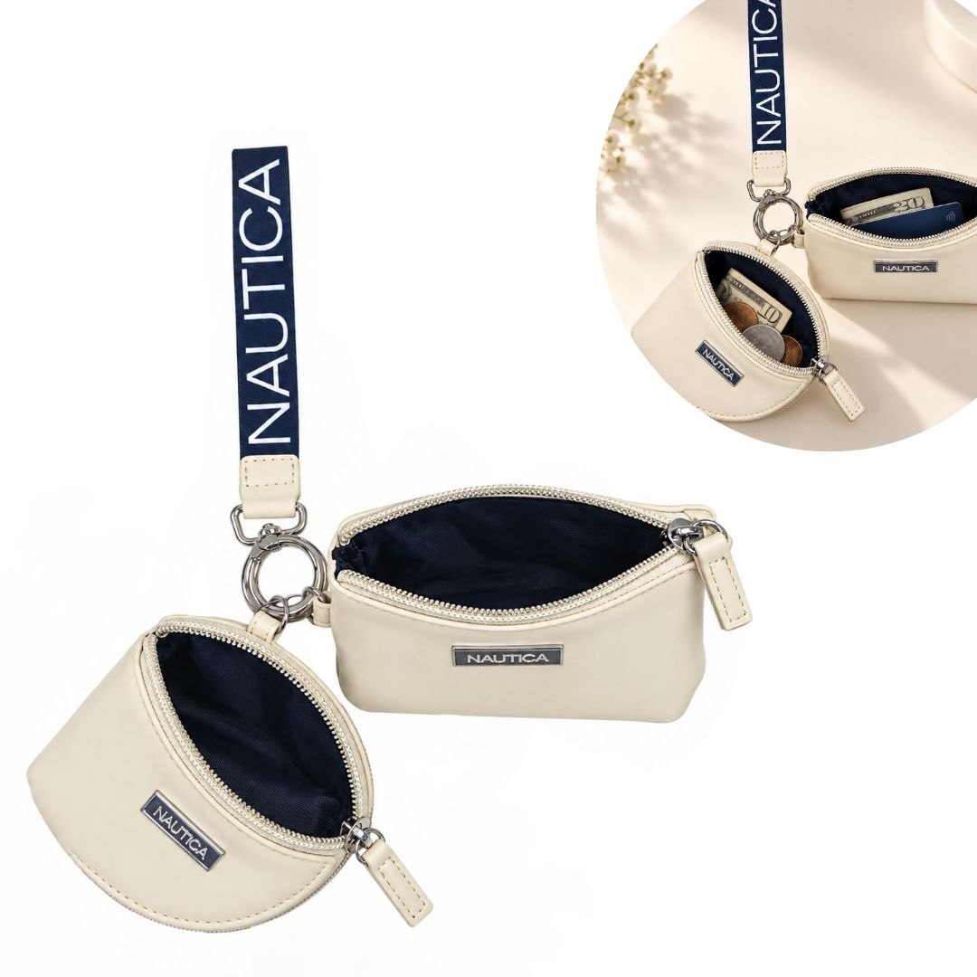 SET DE MONEDERO Y TARJETERO ORIGINAL NAUTICA PARA DAMA