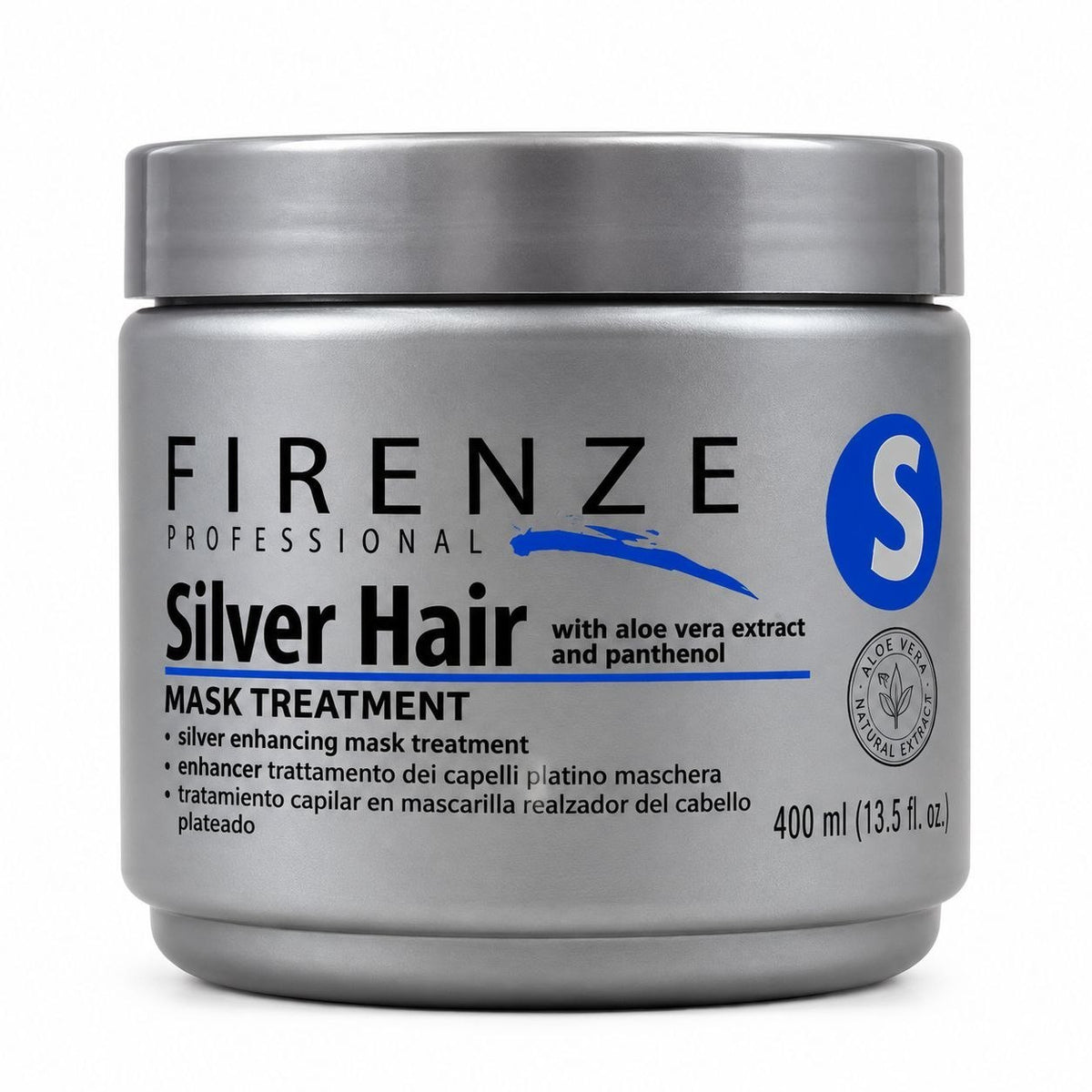 MASCARILLA TRATAMIENTO MATIZADOR SILVER HAIR FIRENZE PROFESSIONAL 400ML
