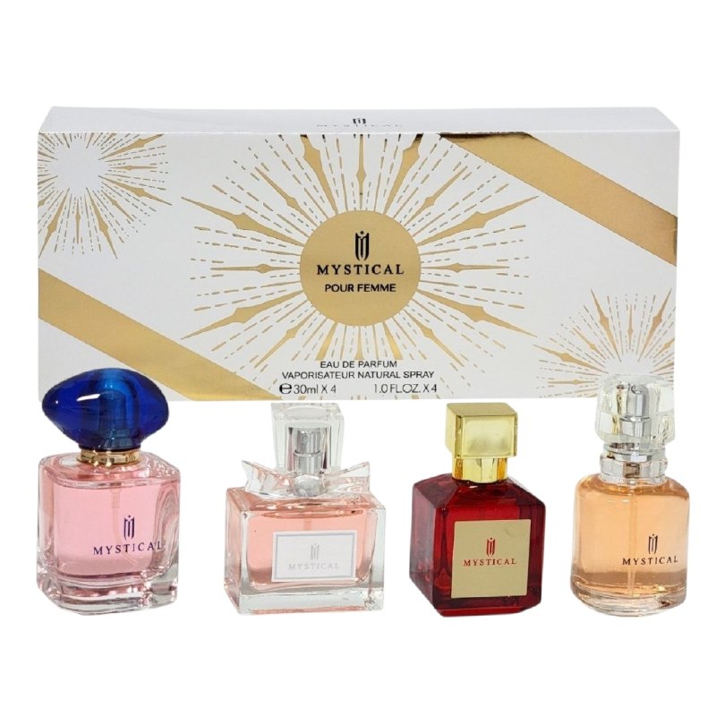 SET DE 4 MINI PERFUME ECONÓMICOS MYSTICAL EDP 4X30ML
