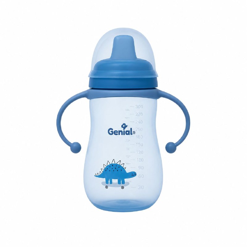 VASO DE ENTRENAMIENTO ANTIDERRAME PARA BEBES ERGONOMICO GENIAL 280ML