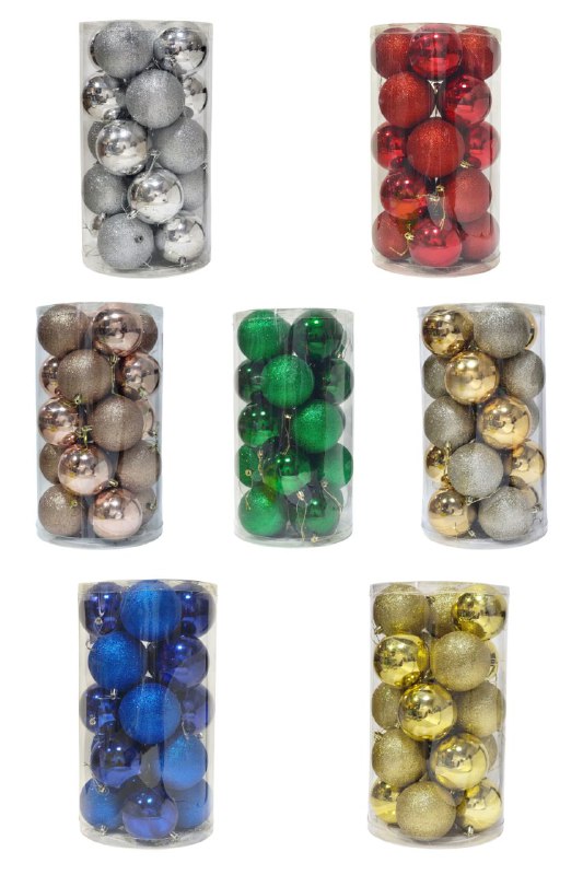 DECORACION ADORNO NAVIDEÑO PAQUETE DE 20 BOLAS DECORATIVAS,8 CM 49X64X49 IDEALES PARA DARLE UN TOQUE UNICO A TU ARBOL DE NAVIDAD