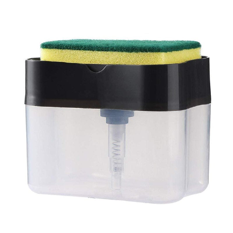 DISPENSADOR CARRITO DE JABON Y ESPONJA PARA COCINA 385ML