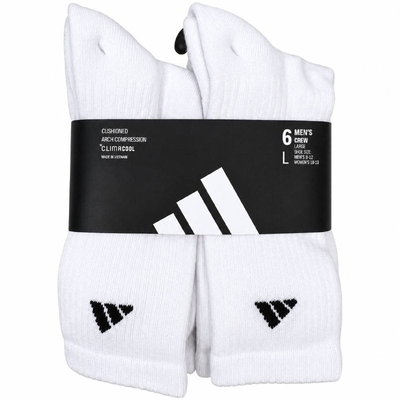 CALCETA MEDIA PANTORRILLA ADIDAS ORIGINAL 6 PARES TALLA HOMBRE 8-12  TALLA MUJER 10-13