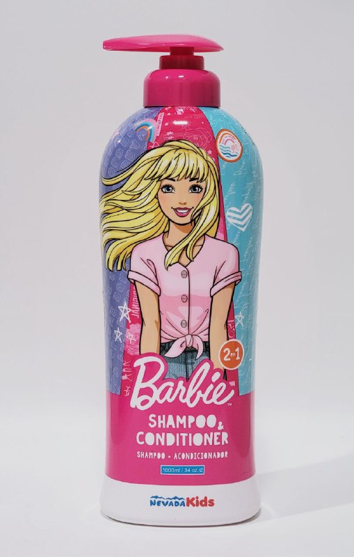 SHAMPOO PARA NIÑAS 2 EN 1 LIMPIA Y SUAVIZA AROMA AGRADABLE DE BARBIE NEVADA KIDS 1000ML