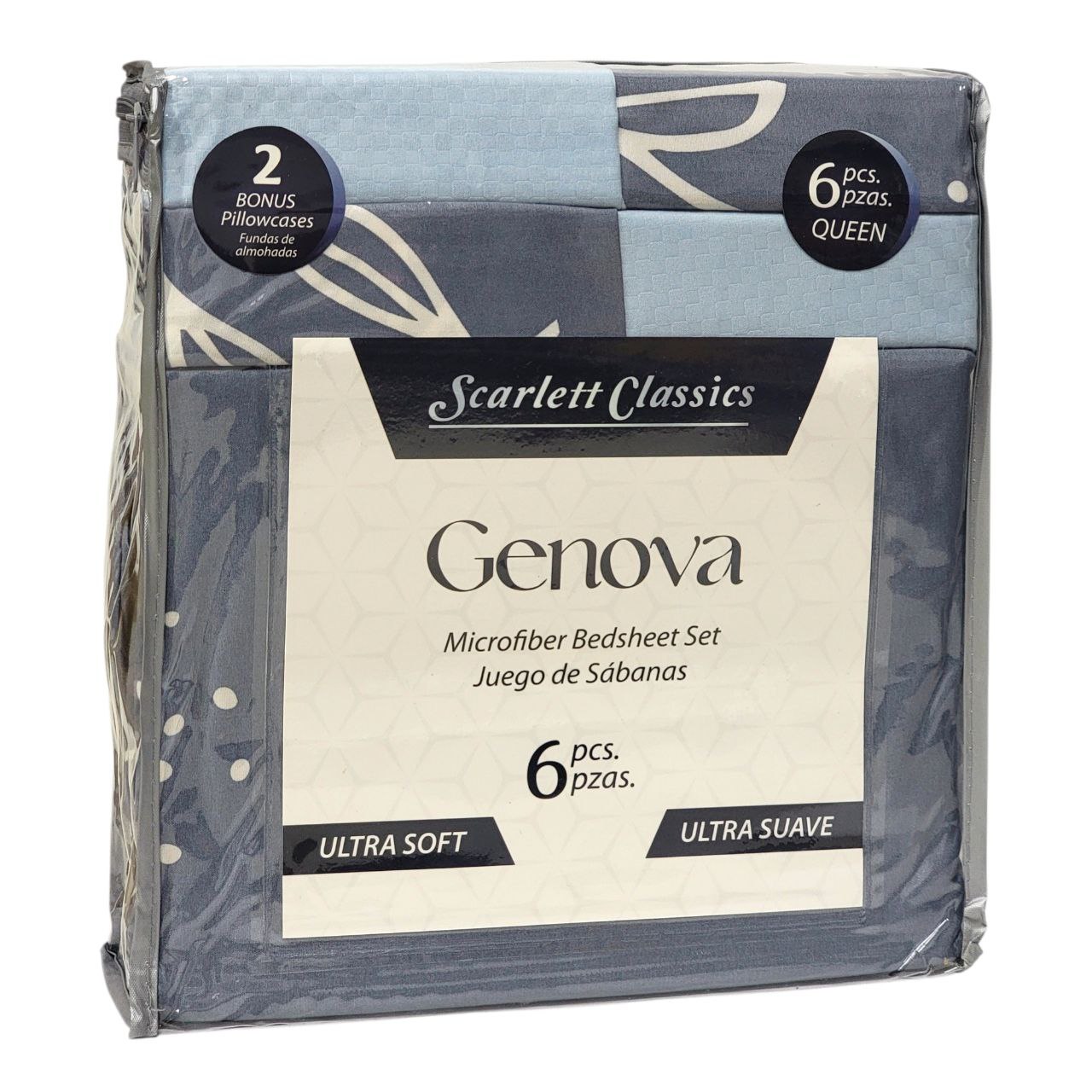 JUEGO DE SABANAS QUEEN SCARLETT CLASSICS 6PCS