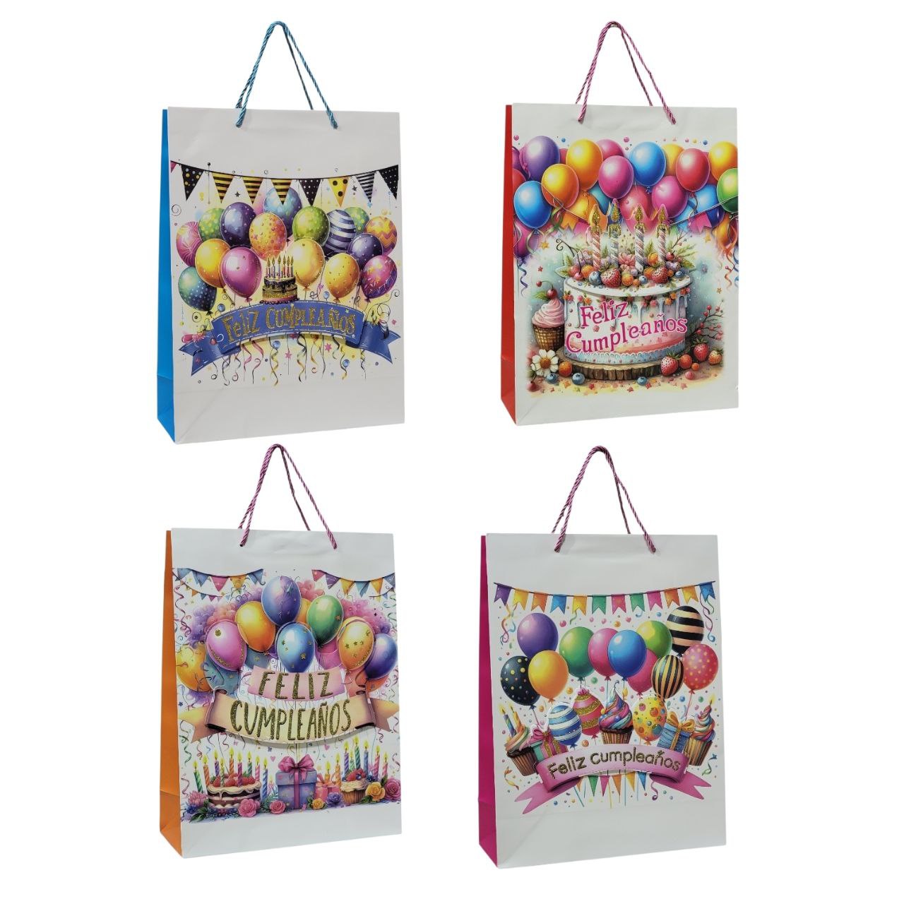 BOLSA DE REGALO PARA CUMPLEAÑOS GRANDE  30X40X12CM