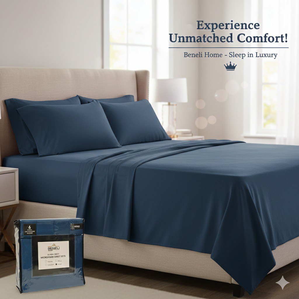 JUEGO DE CAMA KING DE 6 PIEZAS BENELI HOME