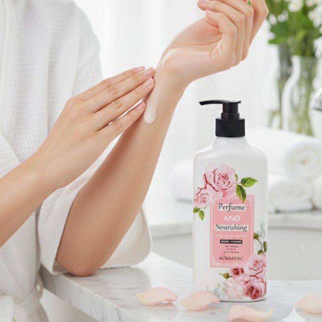 CREMA CORPORAL PERFUMADA Y NUTRITIVA CON EXTRACTO DE FLOR DE ROSA KORMESIC 400G