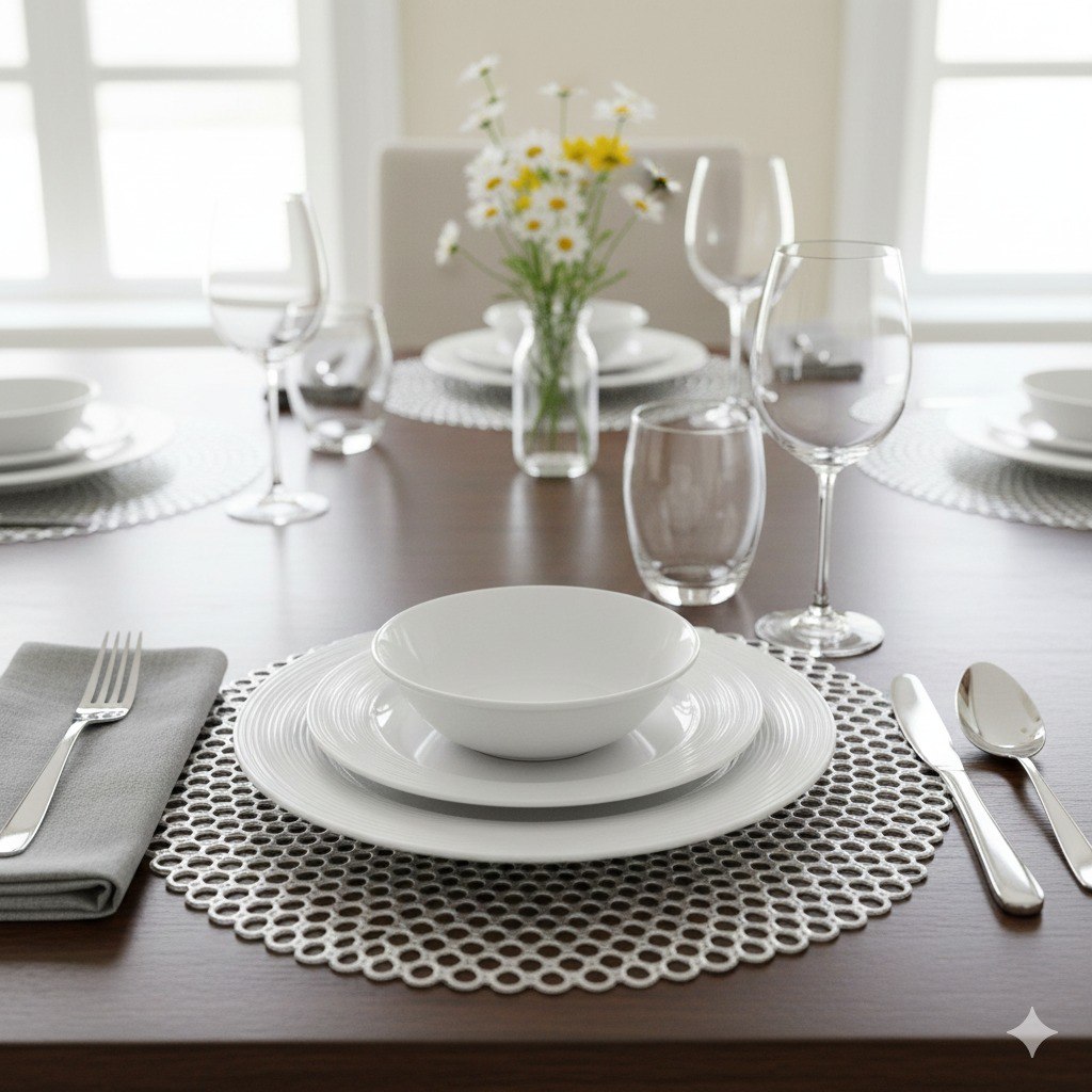 MANTEL PARA MESA COMEDOR CIRCULAR CASABELLA 2 COLORES DISPONIBLES 38CM