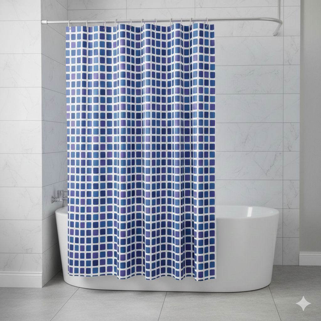 CORTINAS PARA BAÑO DE PEVA PALM SPRINGS HOMES 180X180CM