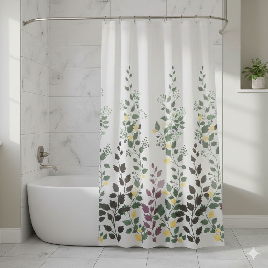 CORTINAS PARA BAÑO DE PEVA PALM SPRINGS HOMES 180X180CM