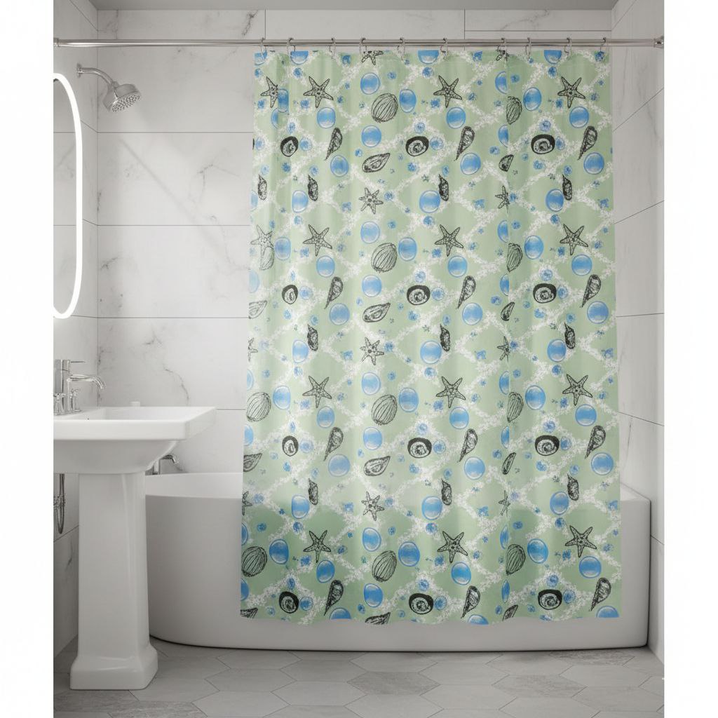 CORTINAS PARA BAÑO DE PEVA PALM SPRINGS HOMES 180X180CM