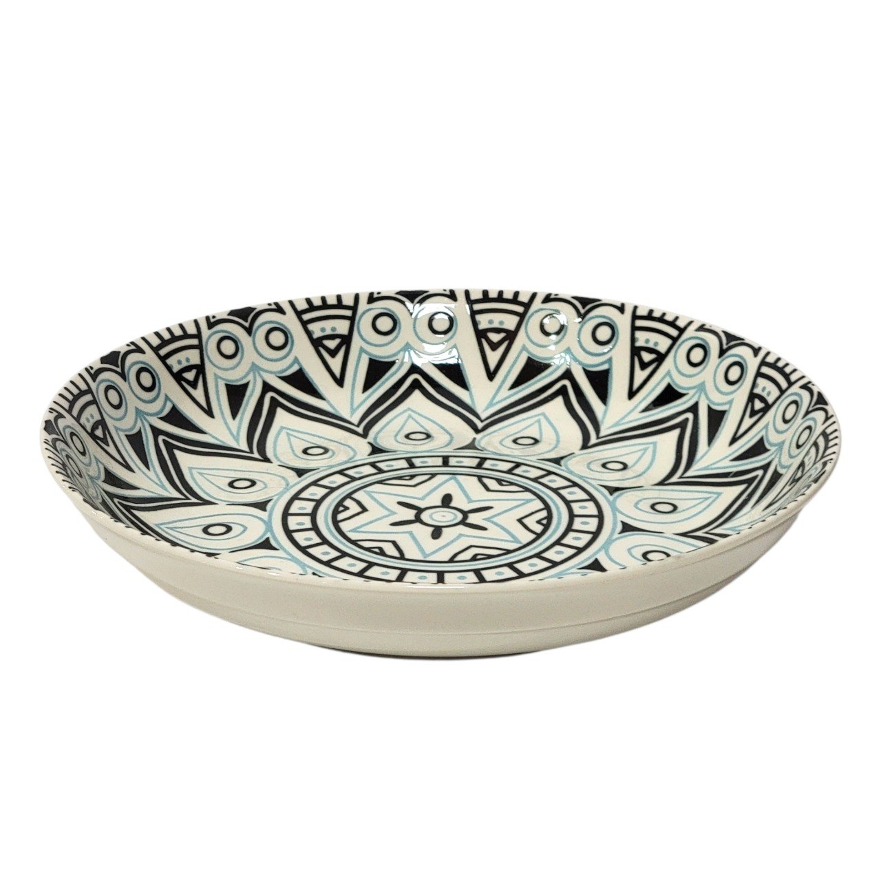 PLATO SEMI HONDO DECORATIVO DE CERÁMICA 20.5CM