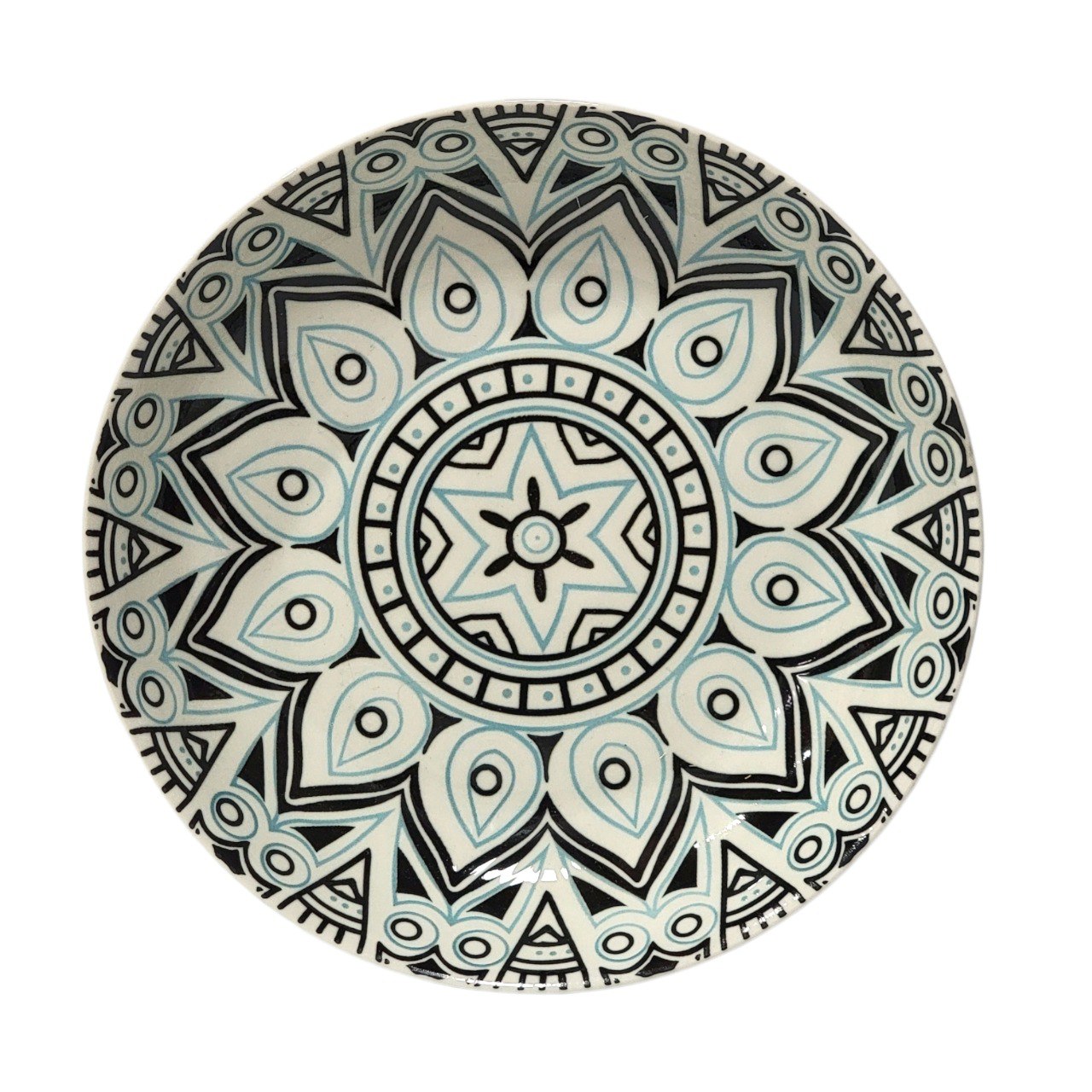 PLATO SEMI HONDO DECORATIVO DE CERÁMICA 20.5CM