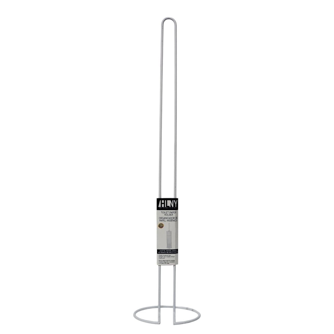 SOPORTE VERTICAL ORGANIZADOR DE PAPEL HIGIENICO BLANCO HLNY 60CM