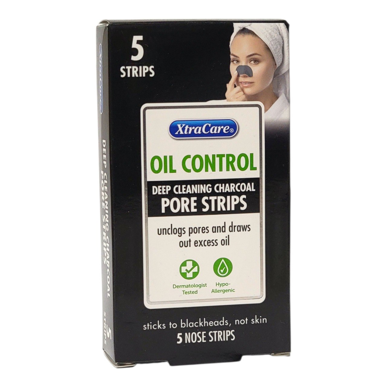 TIRAS DE LIMPIEZA PARA POROS Y CONTROL DE GRASA CON CARBÓN 5UND XTRACARE