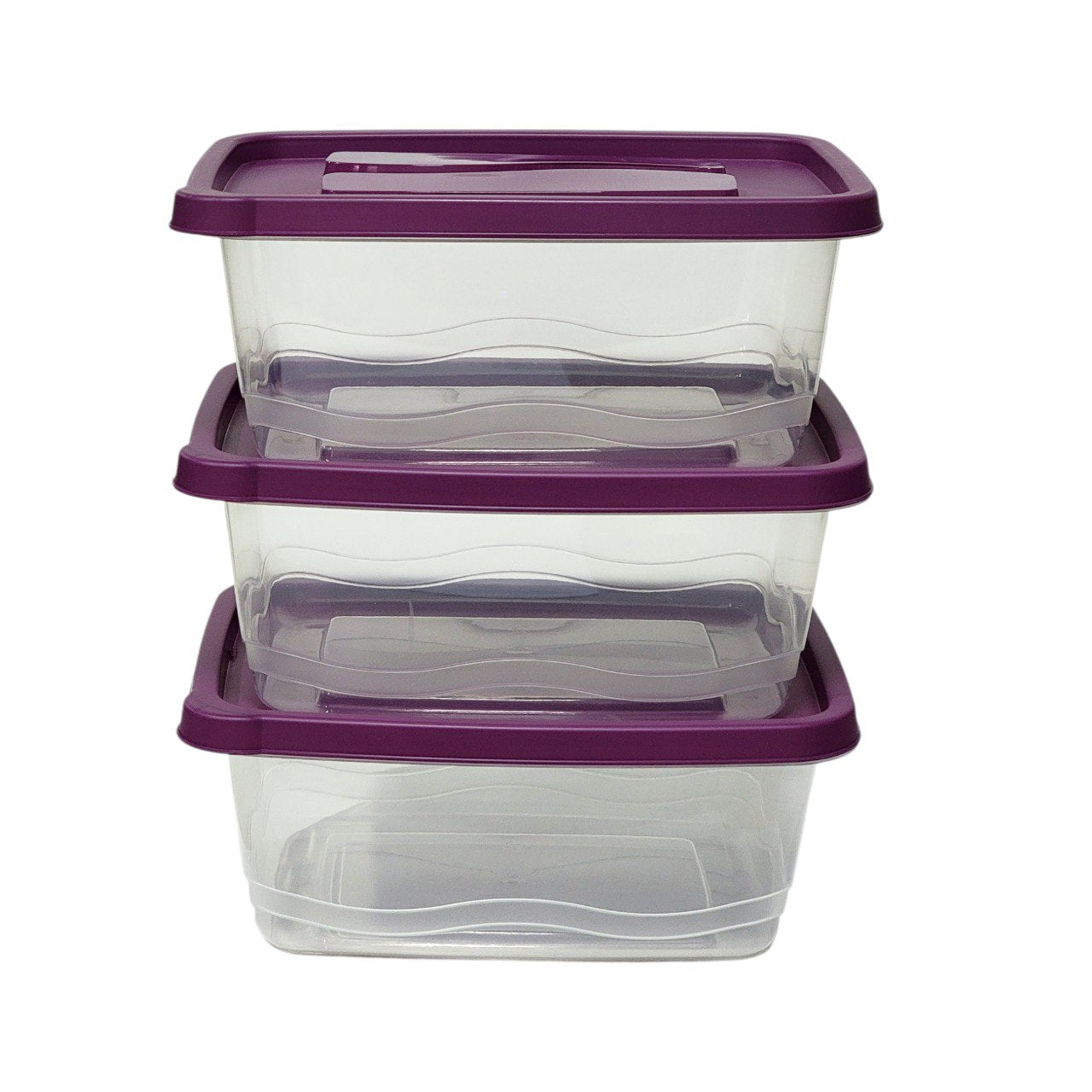 SET DE RECIPIENTES PANAS DE ALIMENTOS BIG HOME 10X17X23CM X 3PCS