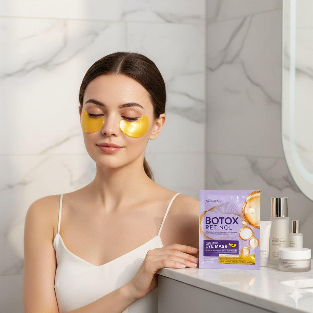 MASCARILLA FACIAL PARA OJOS RETINOL EFECTO BÓTOX KORMESIC 7.5G X UN PAR