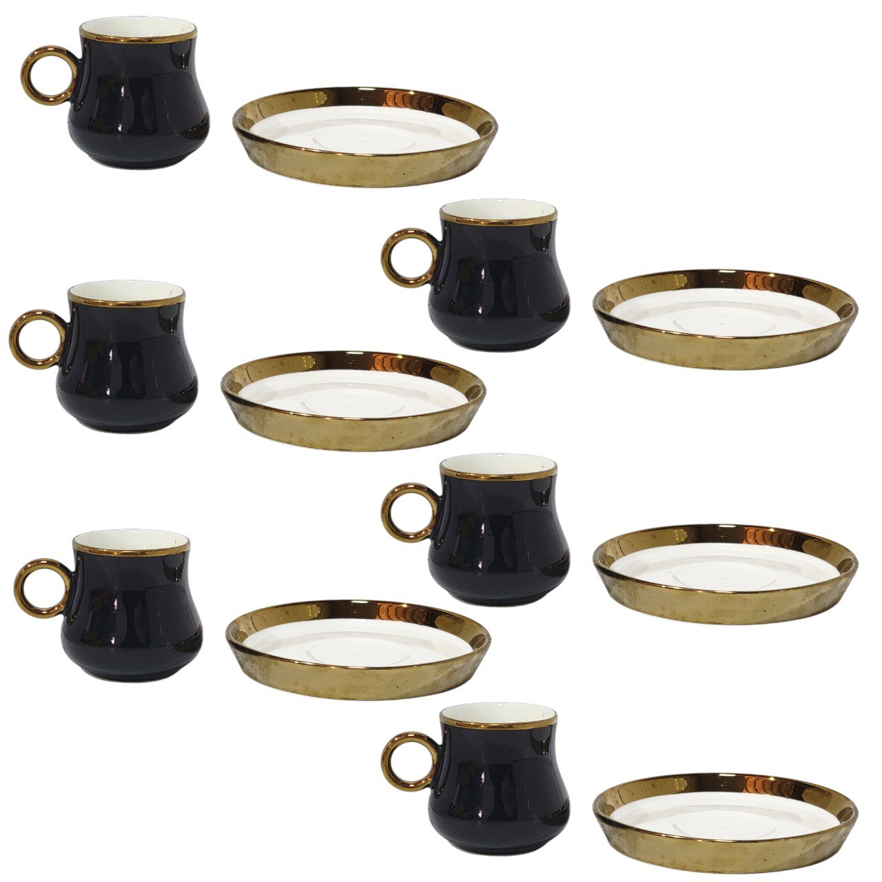 JUEGO DE TAZAS Y PLATOS PARA CAFE O TE DE CERAMICA 12PCS