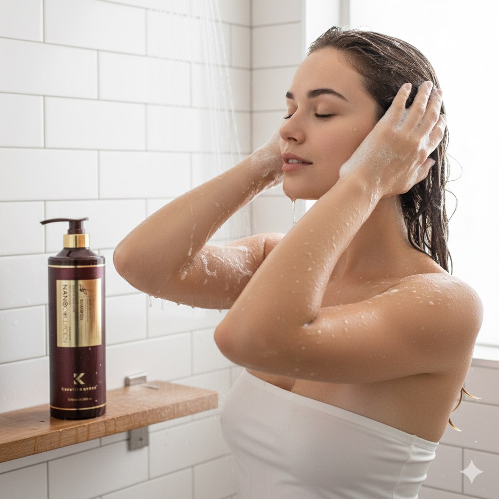 SHAMPOO DE NANO COLÁGENO Y QUERATINA KERATINE QUEEN 900ML