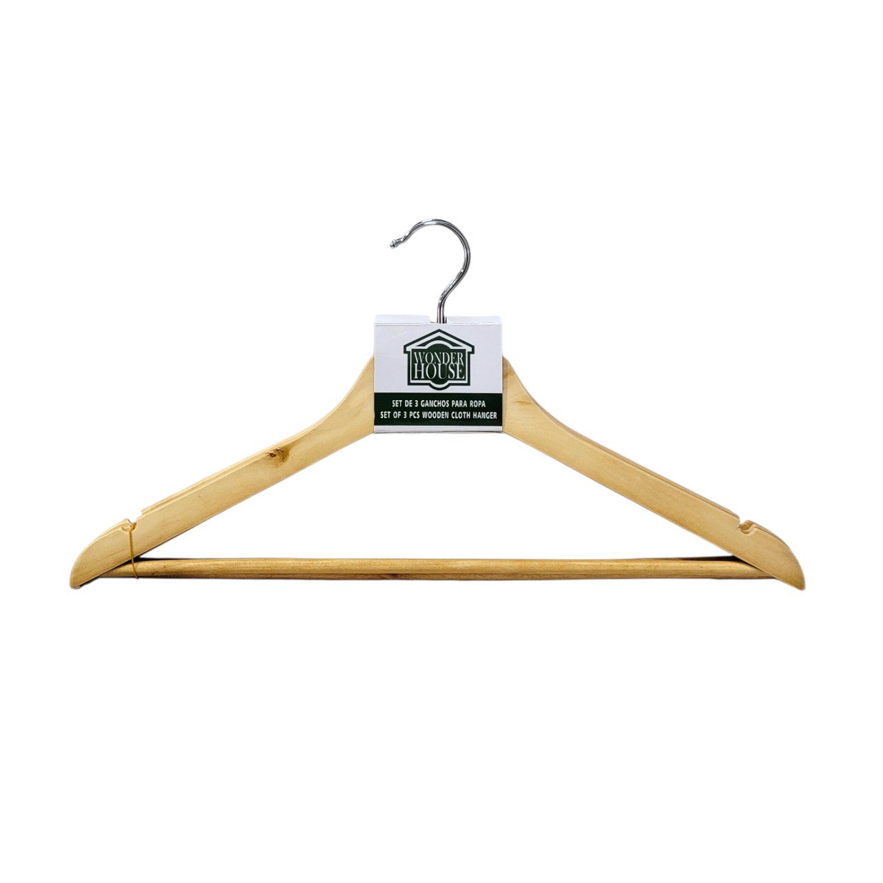 SET DE 3 GANCHOS PARA ROPA WONDER HOUSE 22X45CM